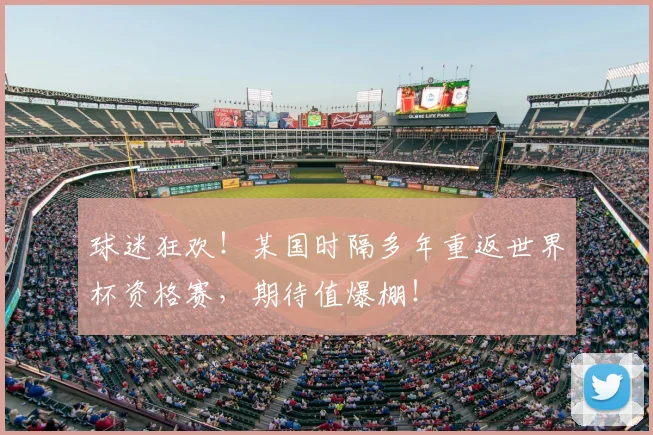 球迷狂欢！某国时隔多年重返世界杯资格赛，期待值爆棚！